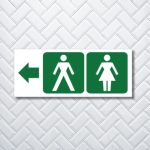 Toilets Arrow Sign