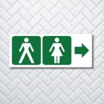 Toilets Arrow Sign