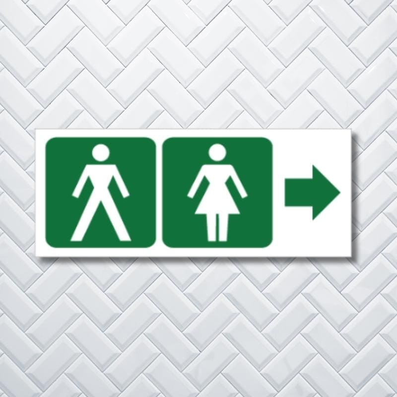 Toilets Arrow Sign