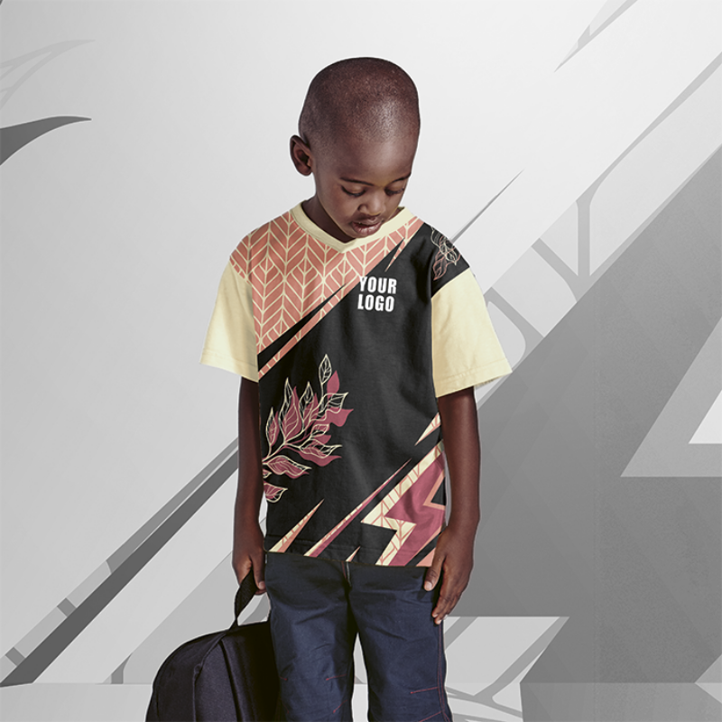 Kids V-neck Neck T-shirt Custom Design