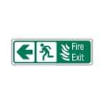 ARROW LEFT, RUNNING MAN LEFT WITH FIRE EXIT SAFETY SIGN (IN44 L)
