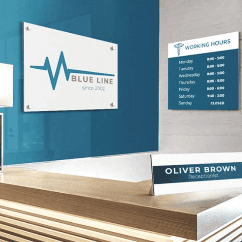 Aluminium Wall Mounted Signs