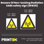 Beware Of Non-Ionizing Radiation SABS safety sign (WW26)