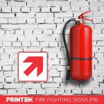 DIAGONAL RED ARROW SAFETY SIGN (FB1.1) (7)