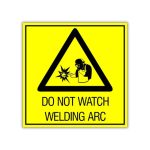 Do not watch welding arc, safety sign (HW2)