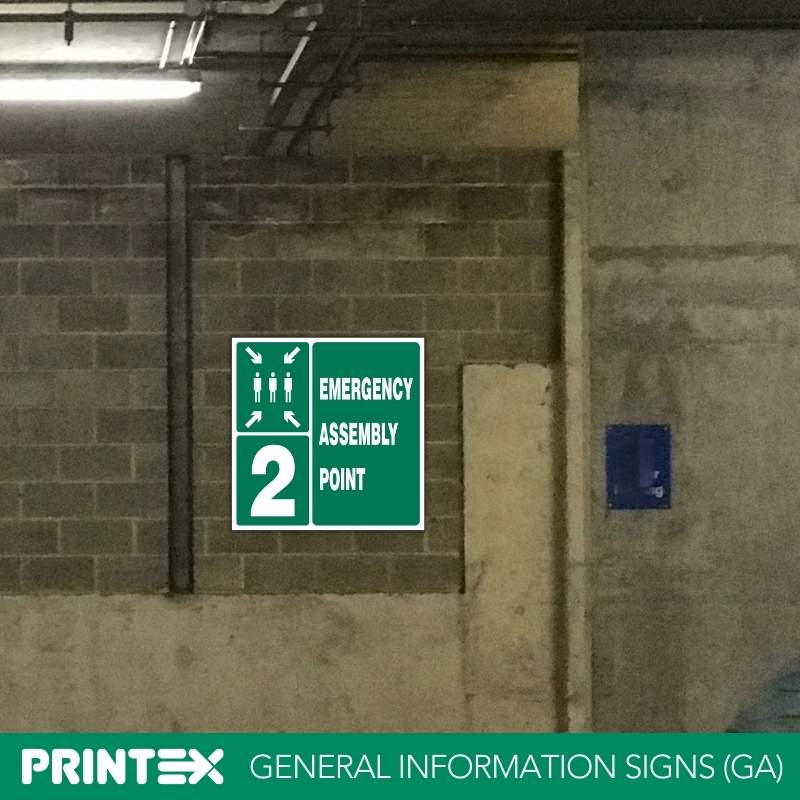 EMERGENCY ASSEMBLY POINT SAFETY SIGN (GA 26.2)