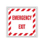 Emergency Exit Red Border Safety Sign (FE7)