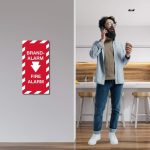 FIRE ALARM IN 2 LANGUAGES SAFETY SIGN (FA29)