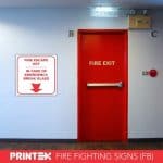 FIRE ESCAPE KEY SAFETY SIGN (FE11)