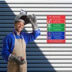 FIRE RESPONSE INSTRUCTIONS SAFETY SIGN (FR1) (2)