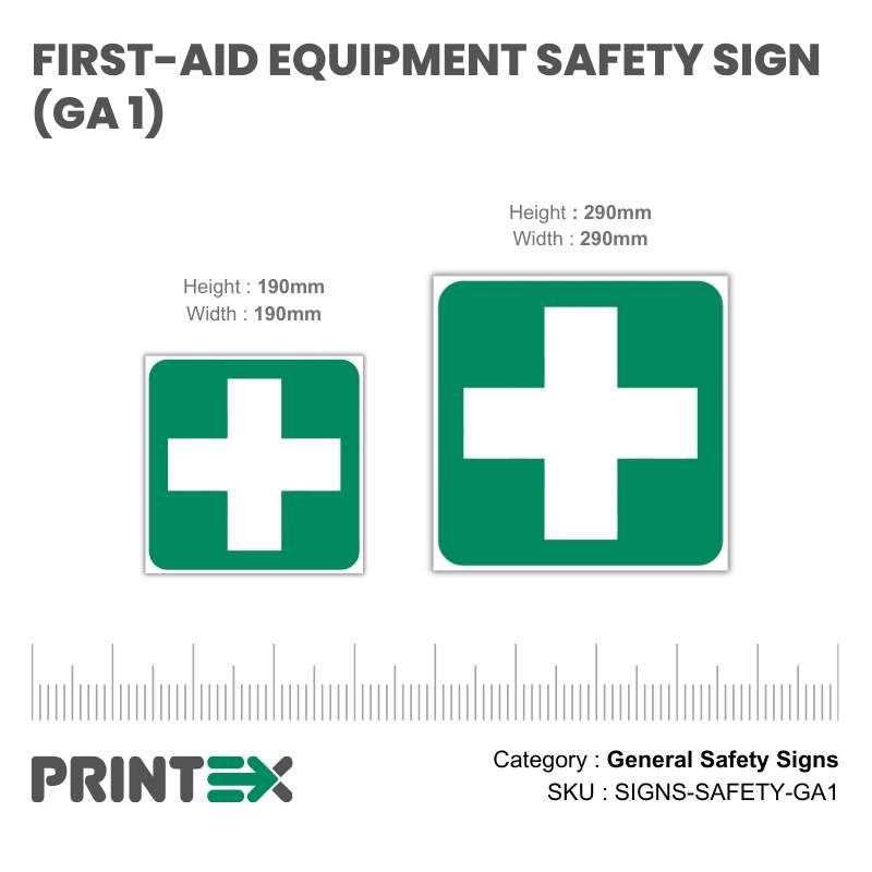 First-Aid Equipment Safety Sign (GA1)