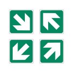 Diagonal Green Arrow Safety Sign (GA2.1)