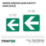 Directional Green Arrow Safety Sign (GA2)