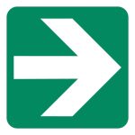 Directional Green Arrow Safety Sign (GA2)