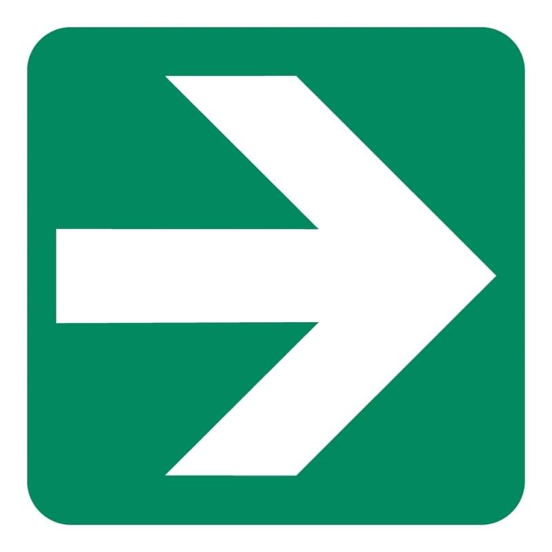 Directional Green Arrow Safety Sign (GA2)