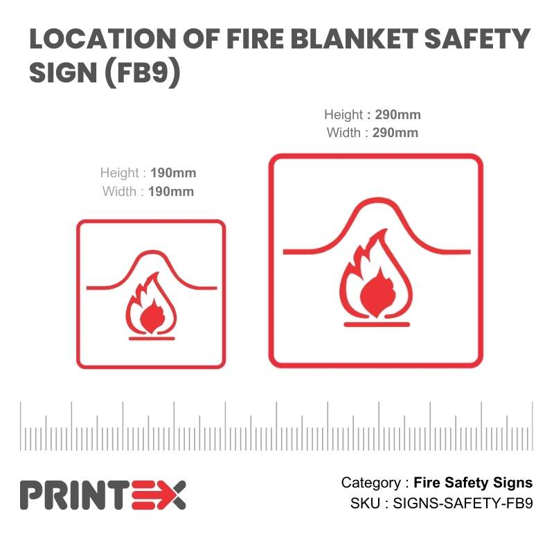 LOCATION OF FIRE BLANKET SAFETY SIGN (FB9)