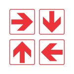 RED ARROW - LOCATION OF FIRE FIGHTING EQUIPMENT SAFETY SIGN