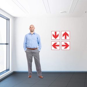 RED ARROW - LOCATION OF FIRE FIGHTING EQUIPMENT SAFETY SIGN