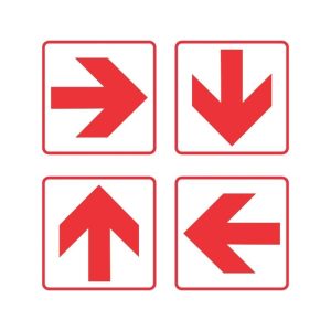 RED ARROW - LOCATION OF FIRE FIGHTING EQUIPMENT SAFETY SIGN