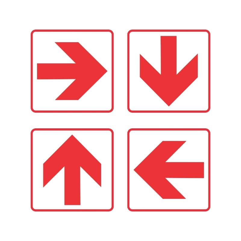 RED ARROW - LOCATION OF FIRE FIGHTING EQUIPMENT SAFETY SIGN