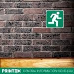 Running Man (Right) Safety Sign (GA4)