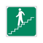 Stairs Going Down (Left) Safety Sign (GA17)