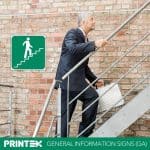 Stairs Going Up (Right) Safety Sign (GA18)