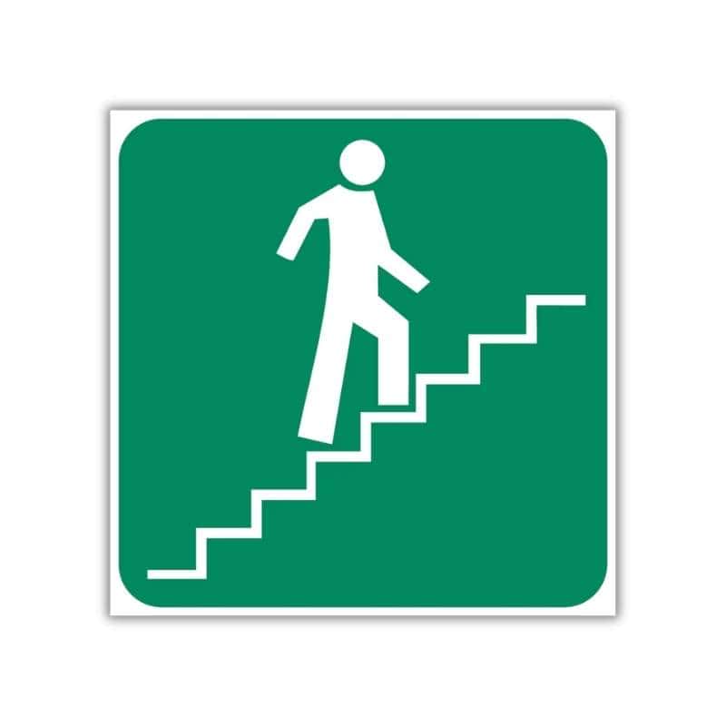 Stairs Going Up (Right) Safety Sign (GA18)
