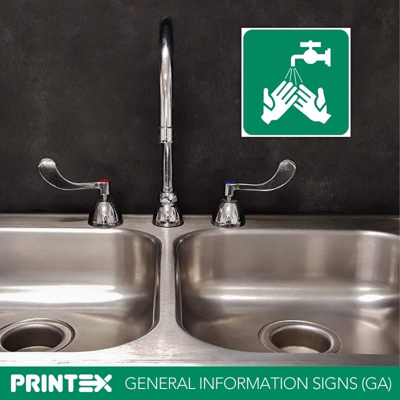 Tap For Washing Hands Safety Sign