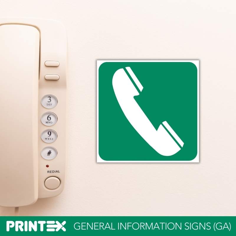 Telephone Safety Sign (GA13)