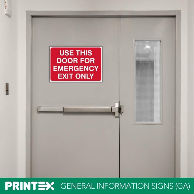 Use This Door For Emergency Exit Only Safety Sign (FE1)