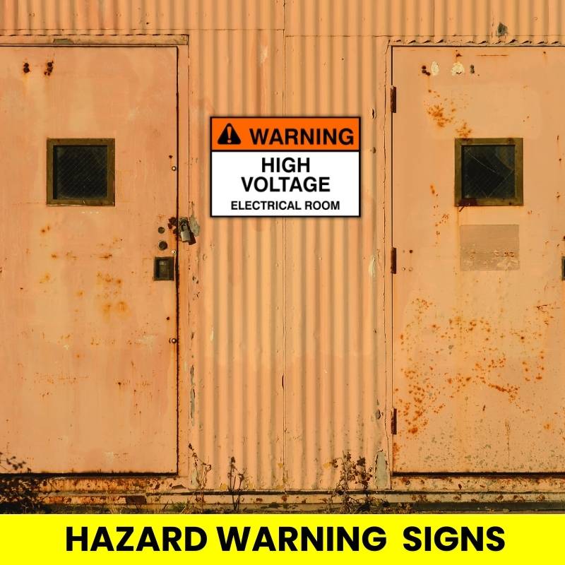 Warning High Voltage Electrical Room Safety Sign (WARN5)