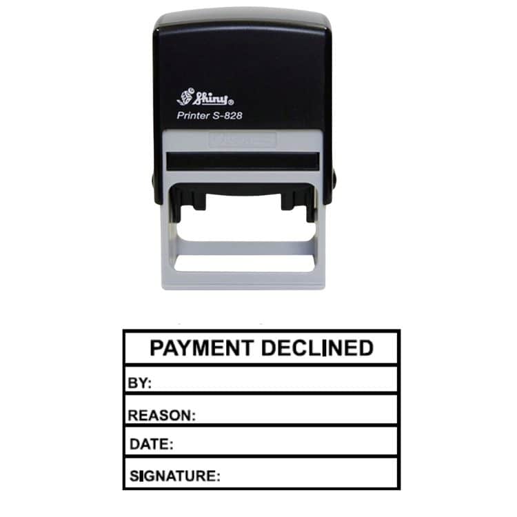 Shiny S-828 Ready Made Stamp Payment Declined