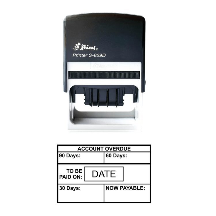 Shiny S-829D Ready Made Dater Stamp Account Overdue