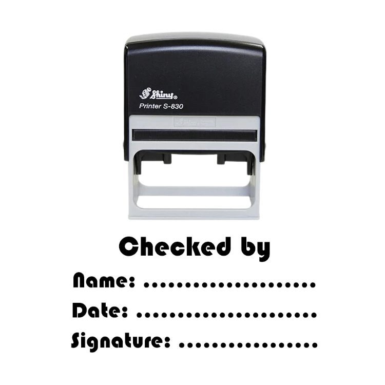 Shiny S-830 Ready Made Stamp Checked By