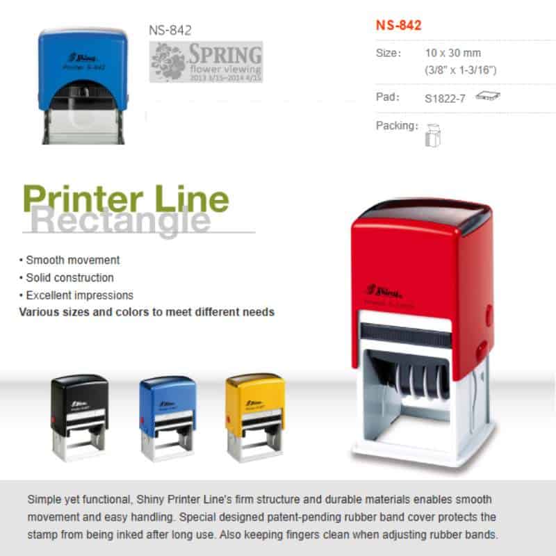 Shiny S-842 Custom Stamp Specifications