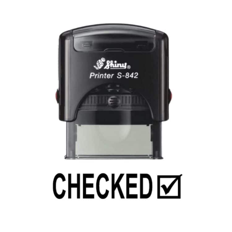 Shiny S-842 Ready Made Dater Stamp Checked