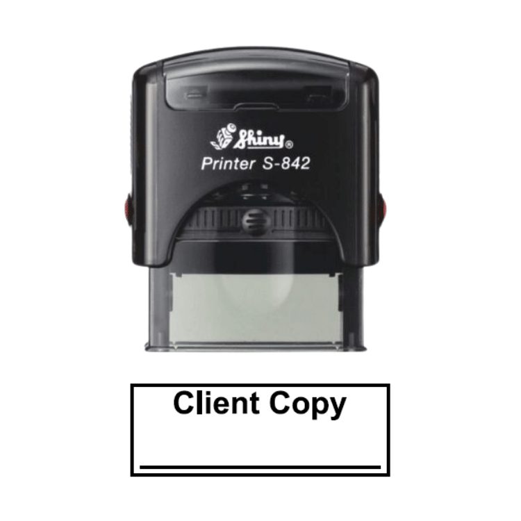 Shiny S-842 Ready Made Dater Stamp Client Copy