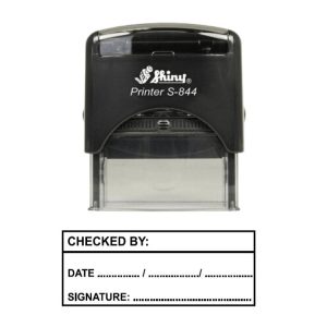 Shiny S-844 Ready Made Stamp Checked By Block