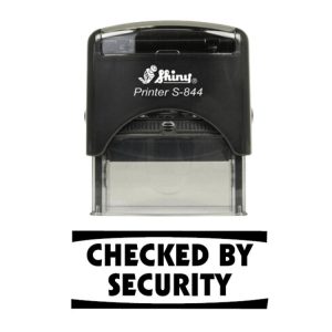 Shiny S-844 Ready Made Stamp Checked By Security