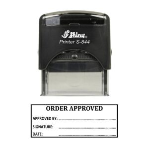 Shiny S-844 Ready Made Stamp Order Approved Block