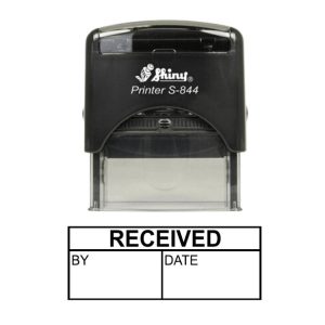 Shiny S-844 Ready Made Stamp Received By Block