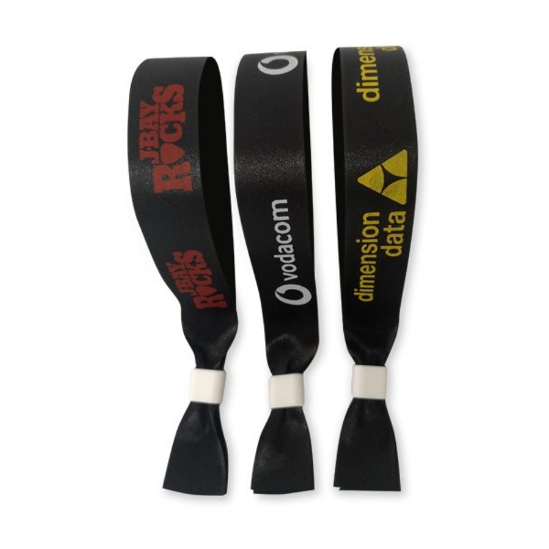 Black Fabric Wristbands