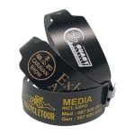 Black Vinyl Wideface Wristbands