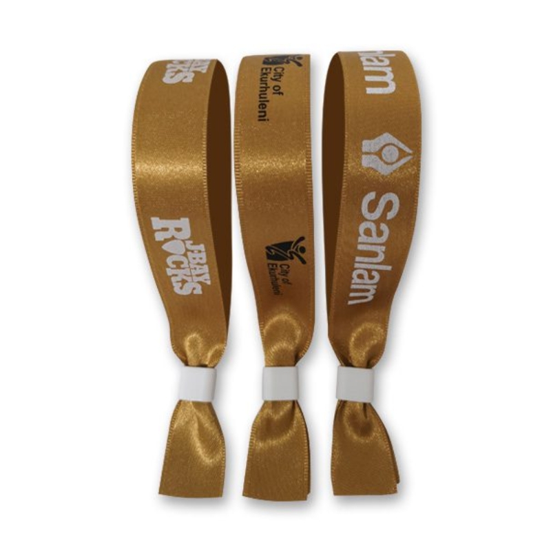 Gold Fabric Wristbands
