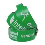 Green Vinyl Wideface Wristbands