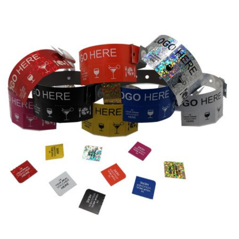 Tear Off Tab Wristbands for Events Hologram