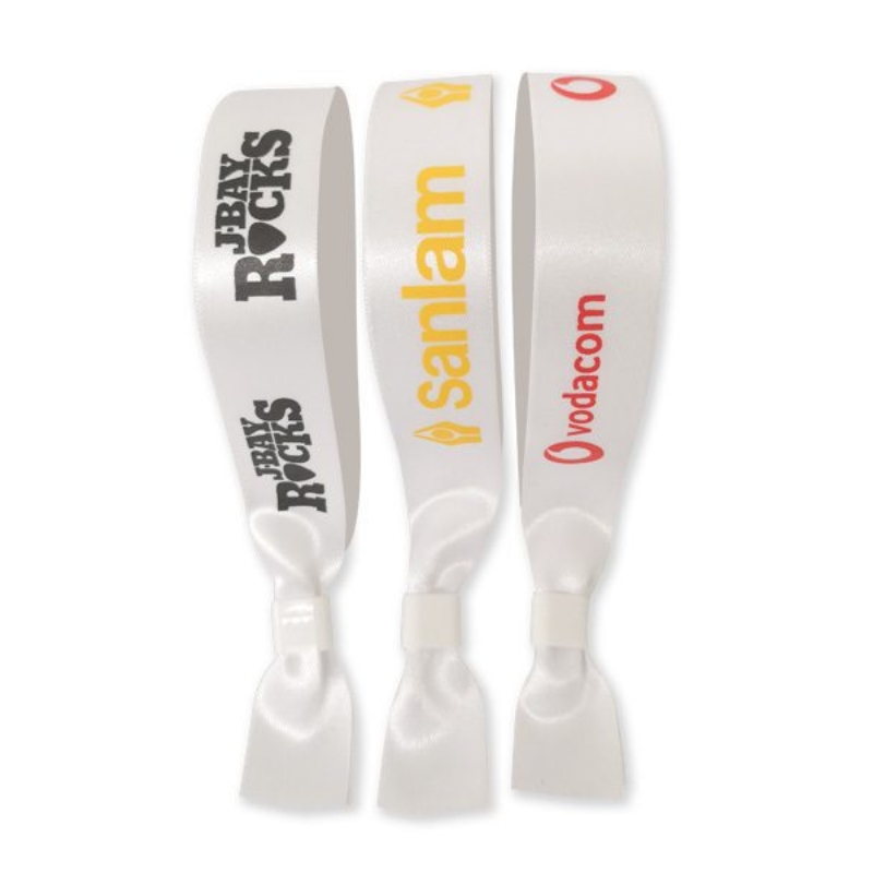 White Fabric Wristbands