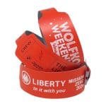 orange Vinyl Wideface Wristbands