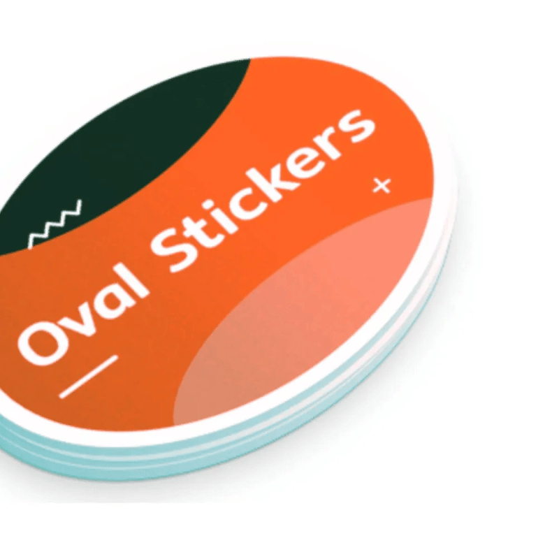 Oval Die Cut Stickers